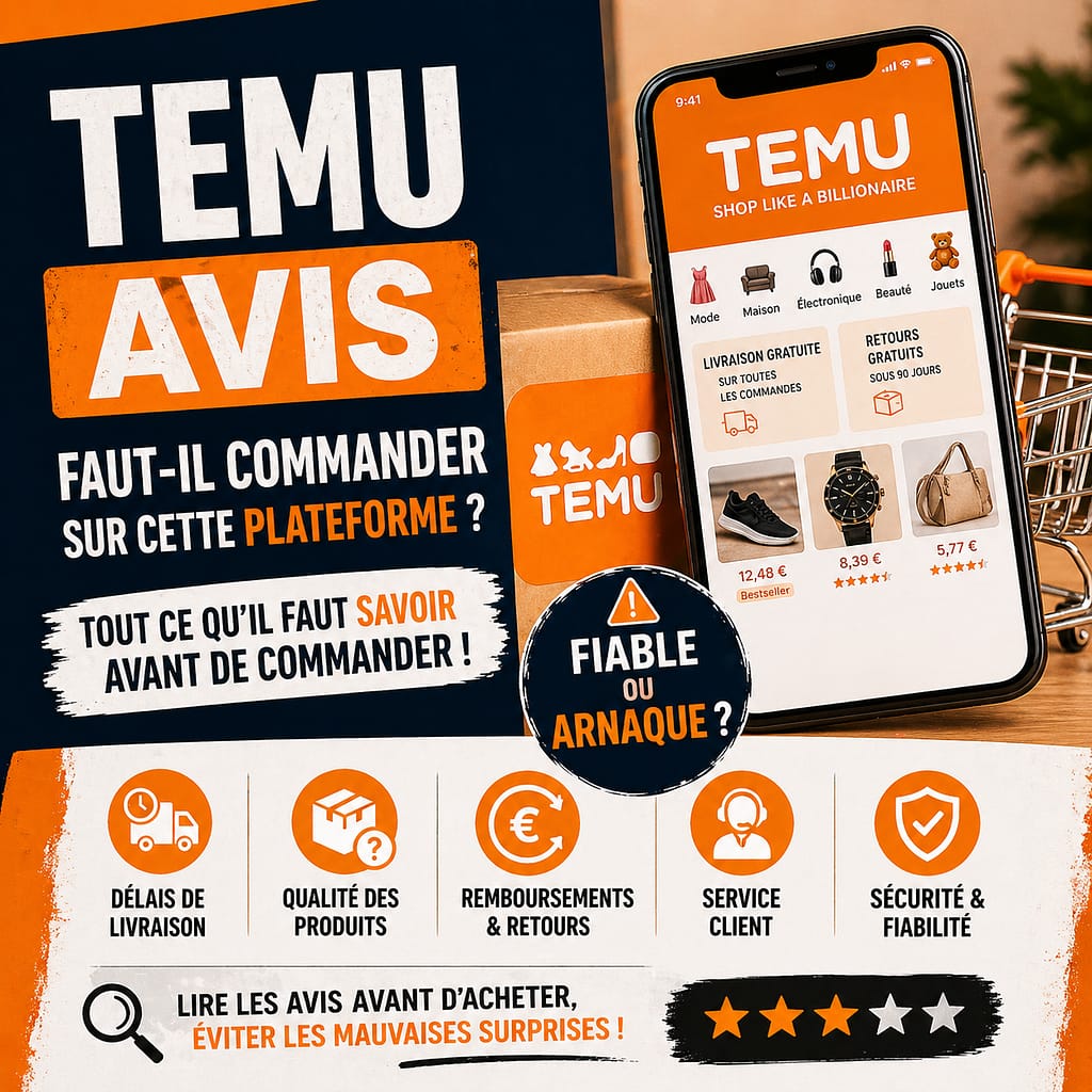 TEMU avis consommateurs avant commande sur la plateforme