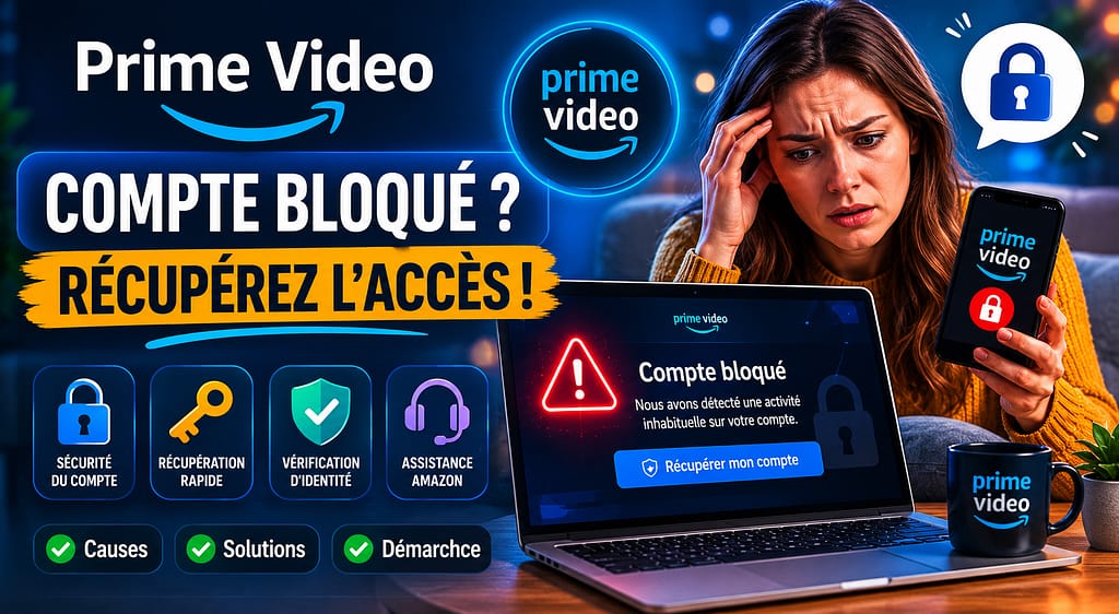 PRIME VIDEO compte bloqué : récupérez l'accès?