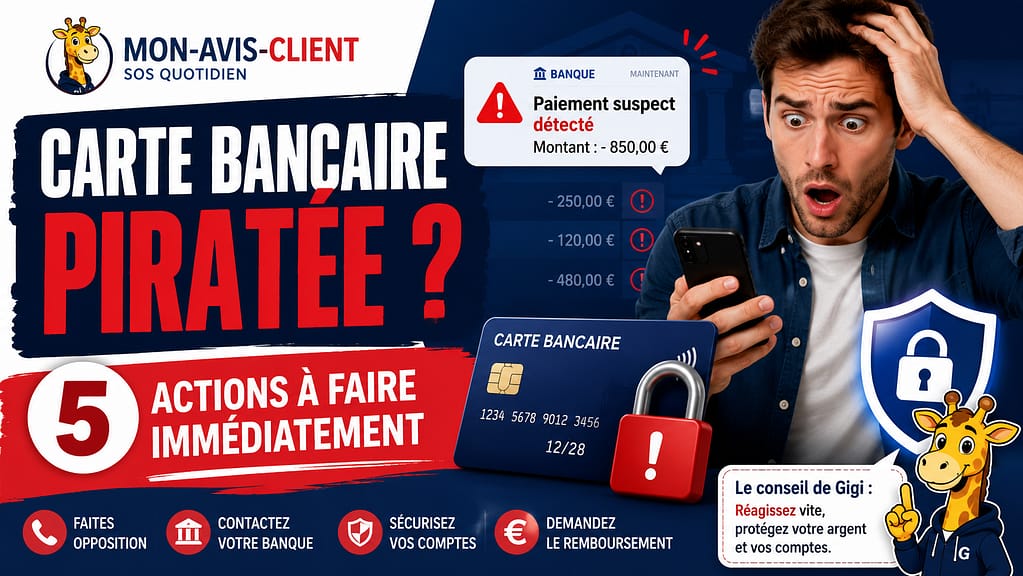 Carte bancaire piratée : les 5 actions à faire immédiatement.