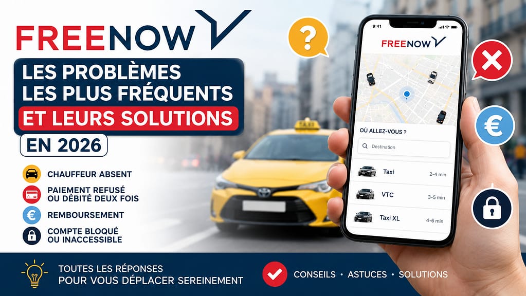 FREENOW les problèmes les plus fréquents et leurs solutions en 2026.