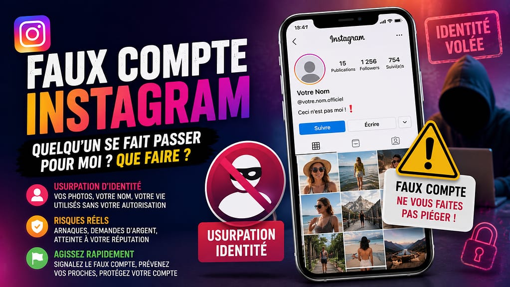 Faux compte INSTAGRAM, quelqu'un se fait passer pour moi, que faire ?