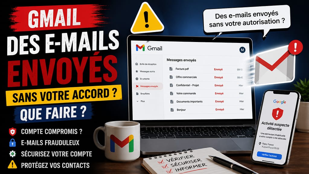 e-mails envoyés en mon nom sur mon compte GMAIL que faire ?