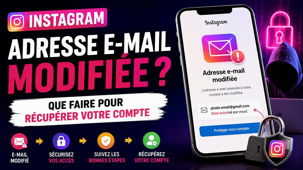 INSTAGRAM adresse email modifiée, comment récupérer votre compte ?