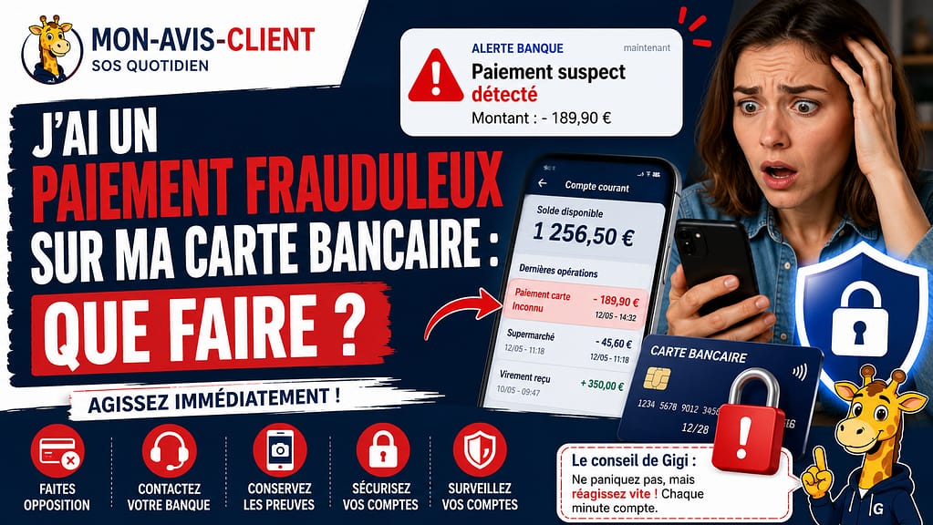 Paiement frauduleux carte bancaire que faire ?