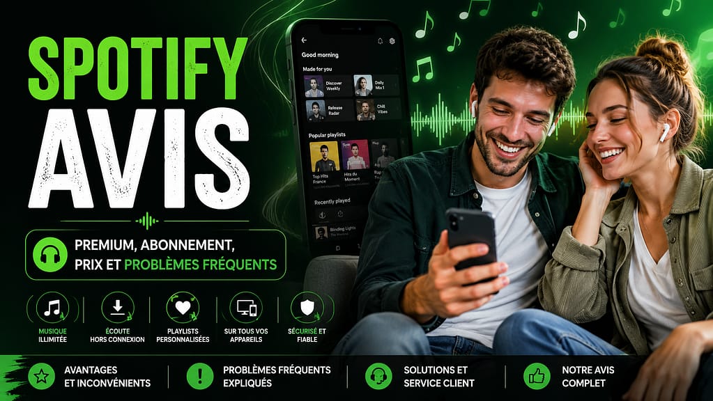 Avis SPOTIFY : abonnement prix et problème fréquent.