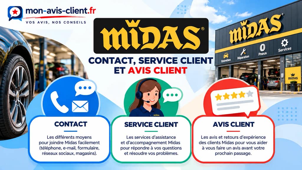 MIDAS : Contact et avis client.