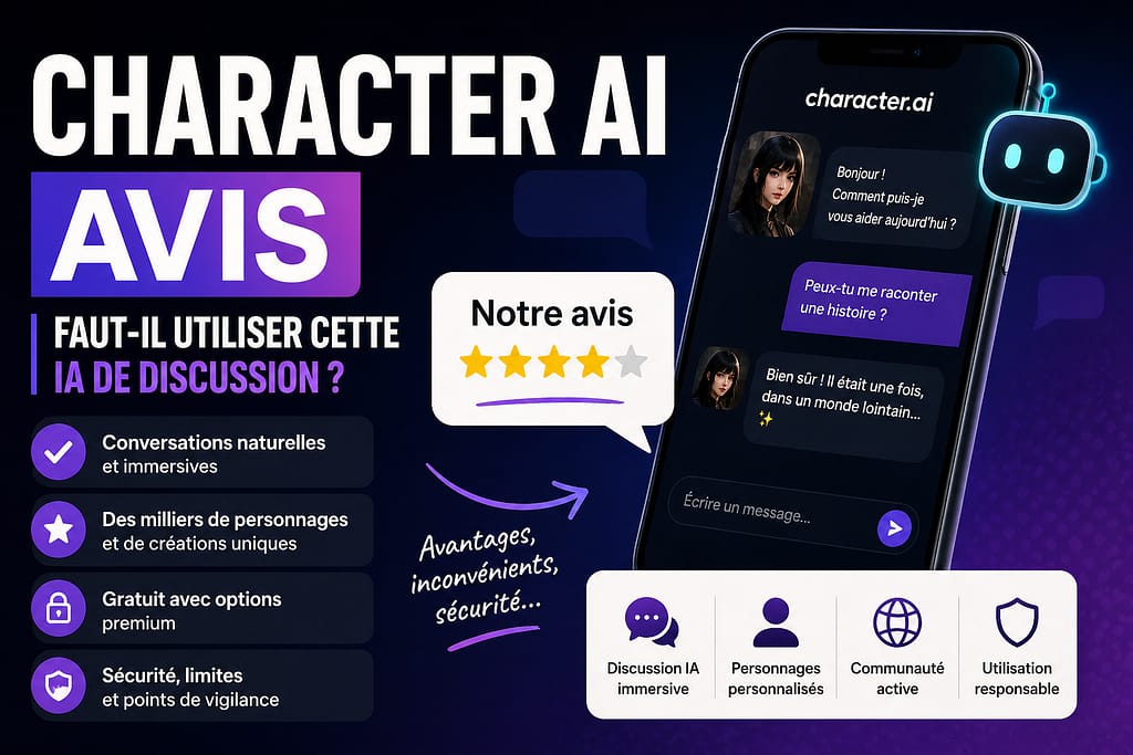 CHARACTER AI , les avis : faut-il utiliser cette IA de discussion ?
