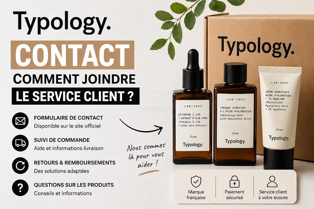 Contact TYPOLOGY : comment joindre le service client.