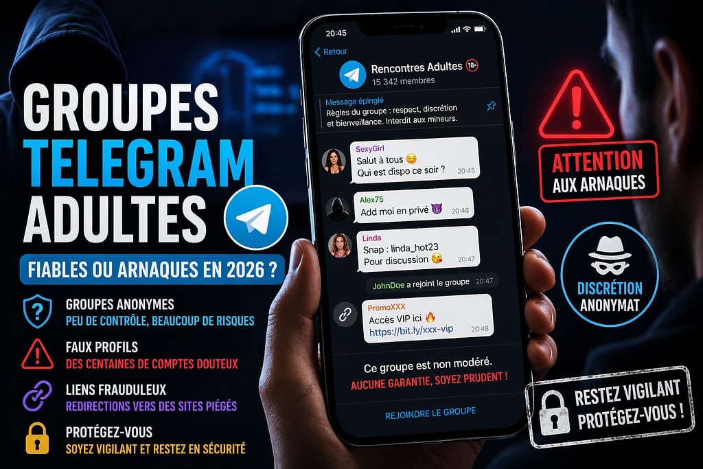 Groupes TELEGRAM pour adultes : fiable ou arnaques en 2026 ?