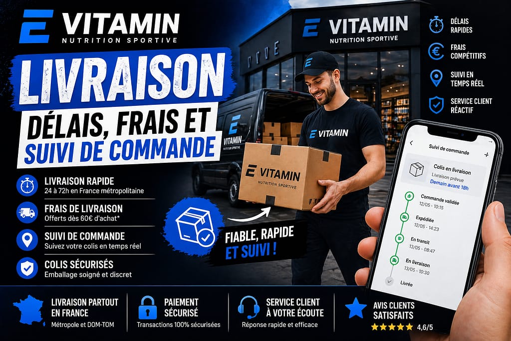 E VITAMIN : Livraison et suivi de commande