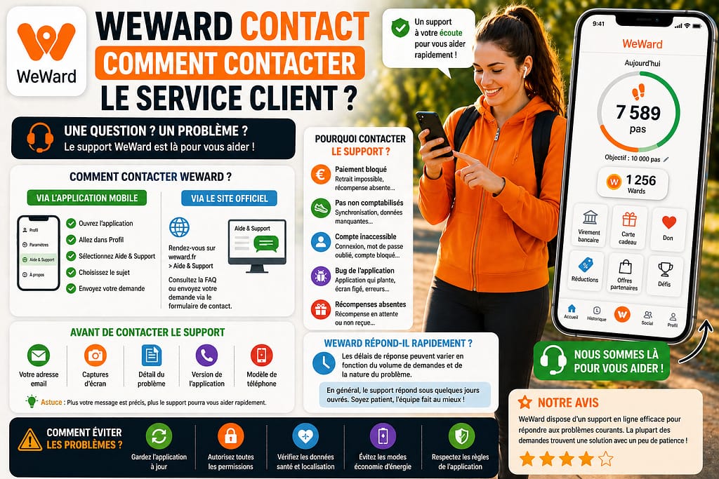 WEWARD CONTACT : contacter le service client