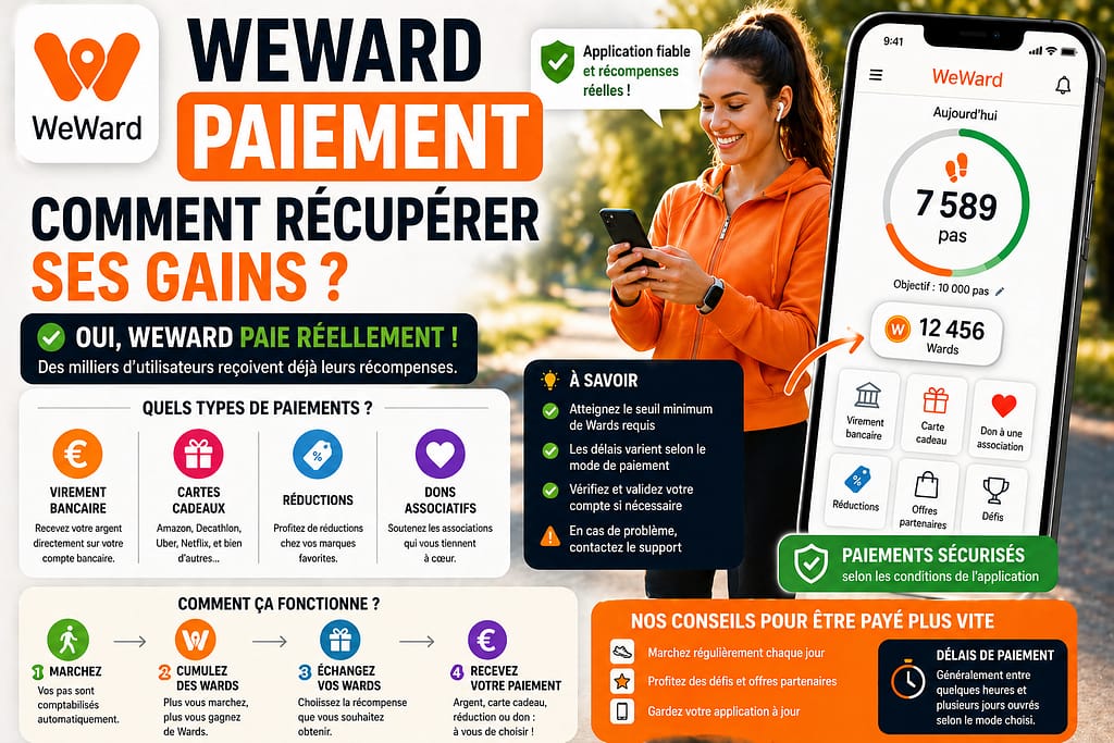 WEWARD PAIEMENT : comment récupérer ses gains ?