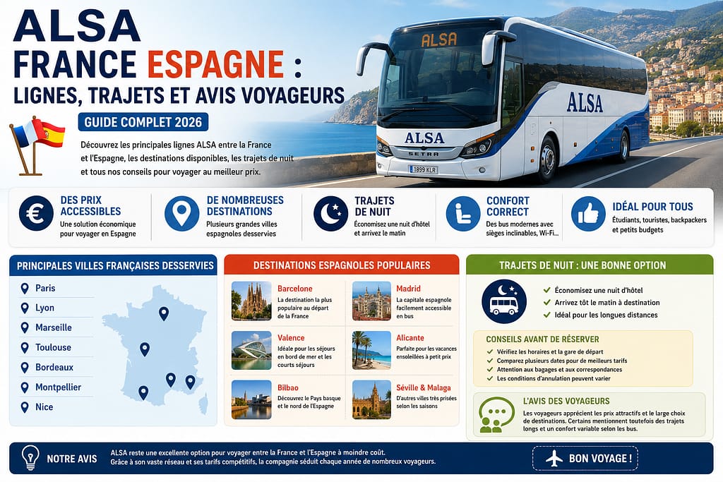 ALSA France Espagne lignes bus