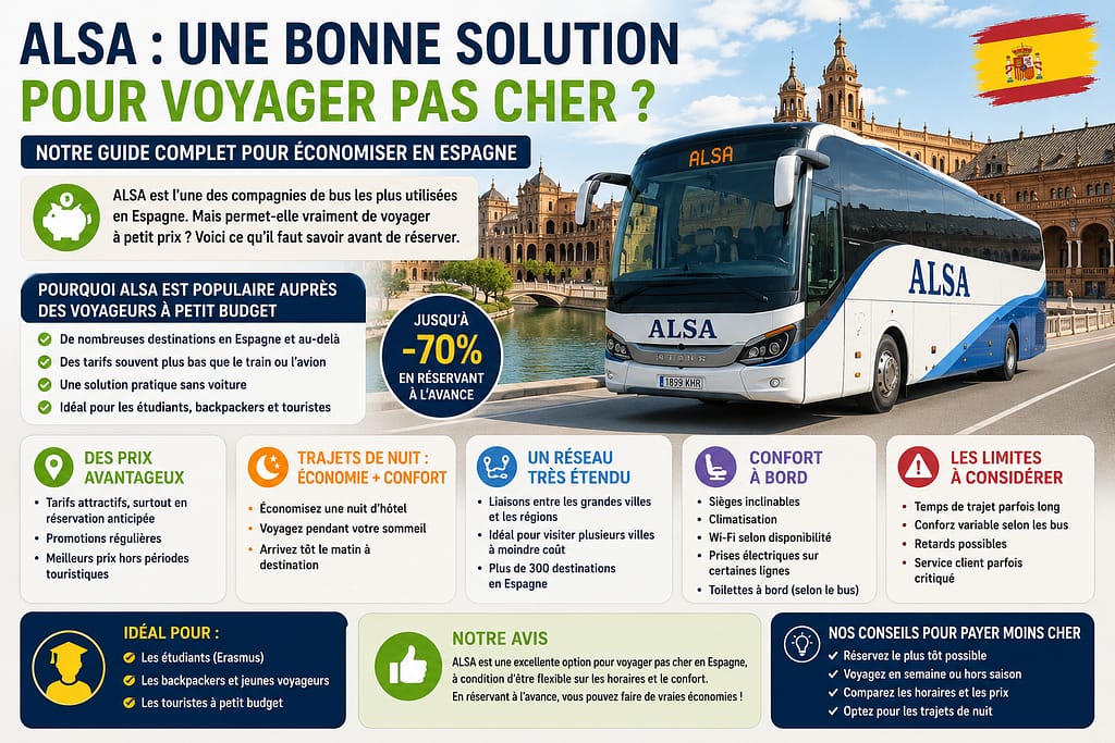 Voyager pas cher Espagne ALSA