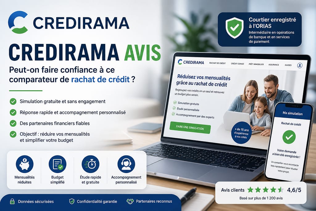 Avis CREDIRAMA : comparateur de rachat de crédit fiable en France.