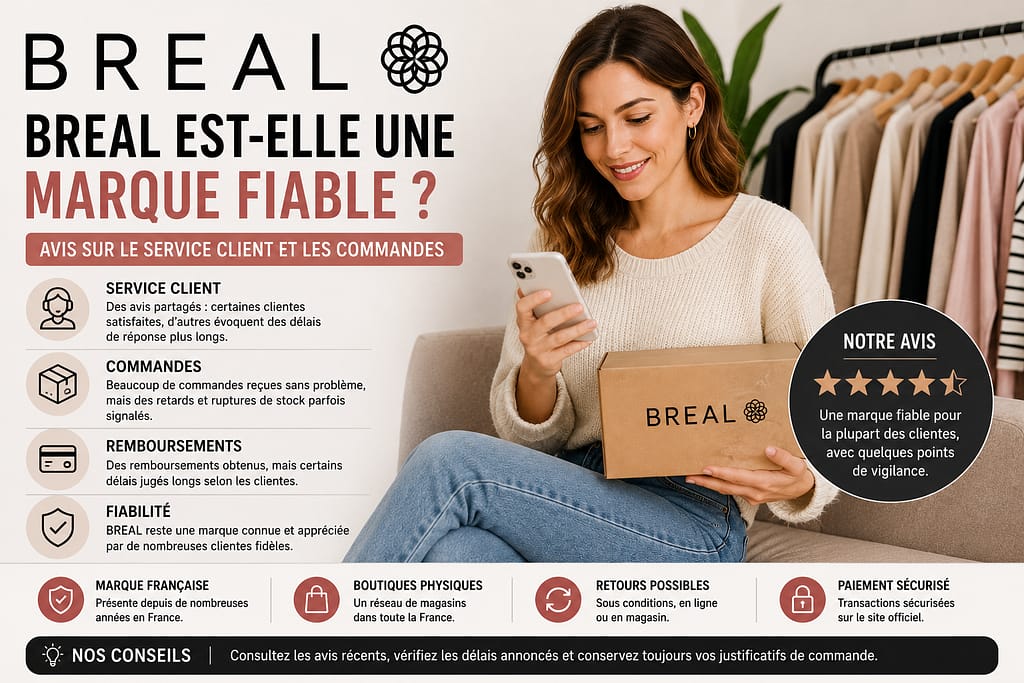BREAL est-elle une marque fiable : avis sur le service client, les commandes, remboursements et expérience des clientes