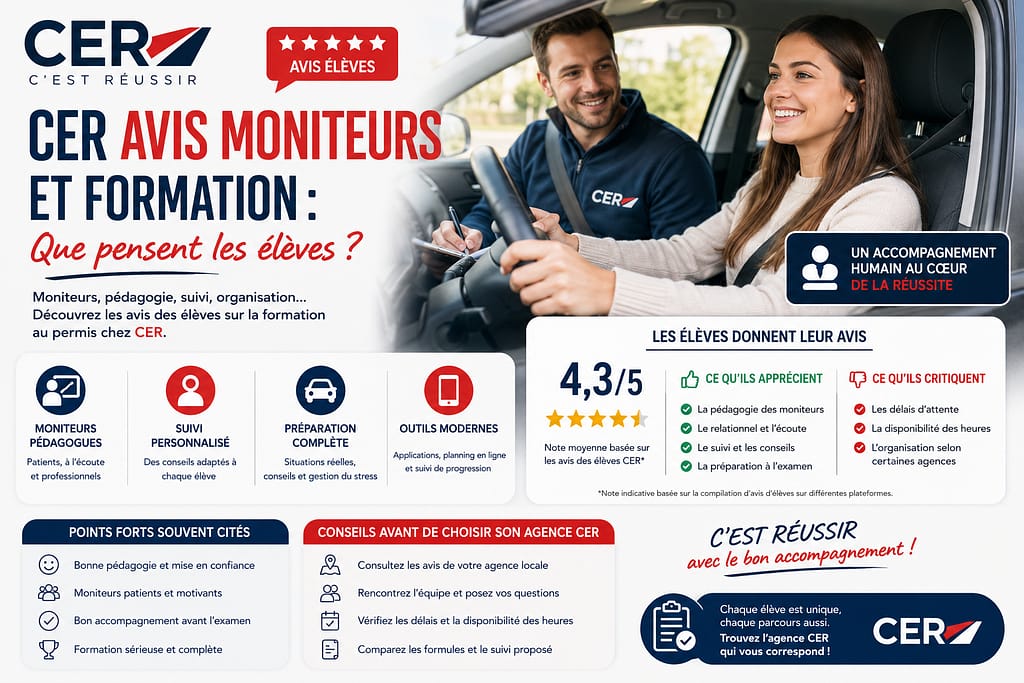 CER AVIS MONITEURS ET FORMATION : que pensent les élèves ?