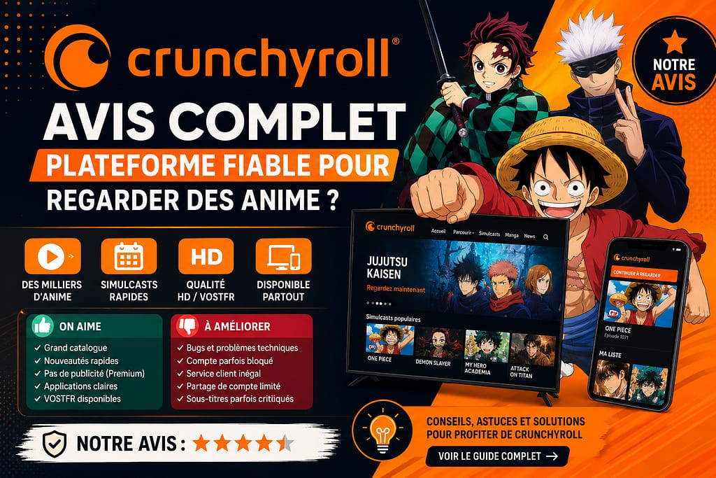 CRUNCHYROLL AVIS : regarder des anime