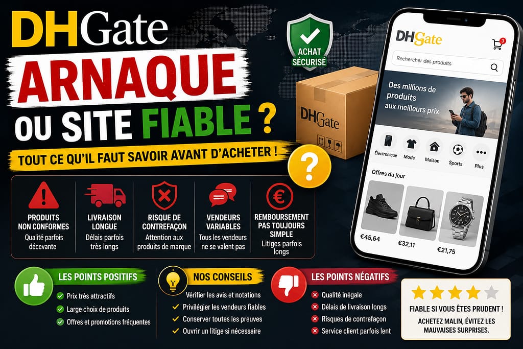 DHGATE ARNAQUE OU FIABLE ? tout ce qu'il faut savoir avant d'acheter.