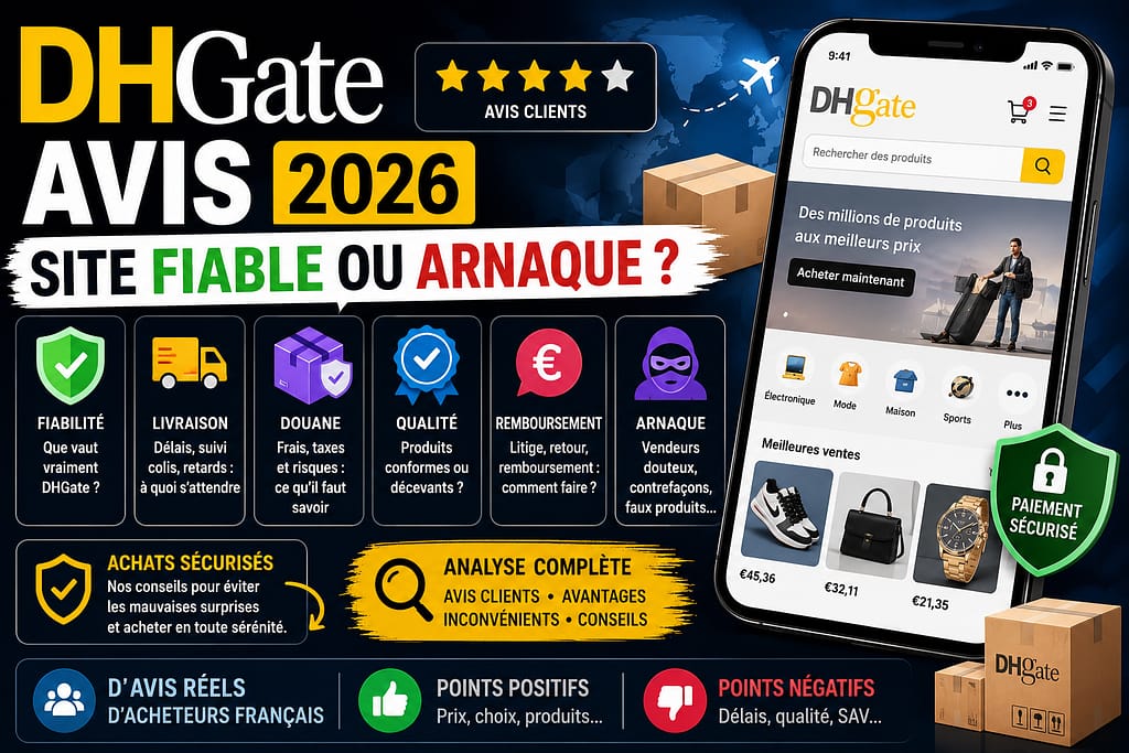 DHGATE AVIS 2026 : site fiable ou arnaque ?