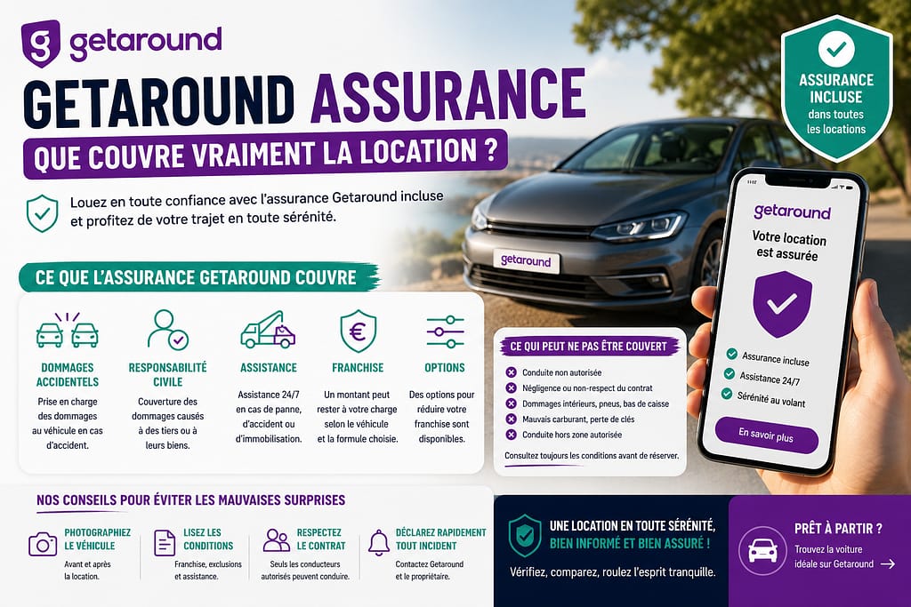 GETAROUND ASSURANCE : que couvre vraiment la location ?