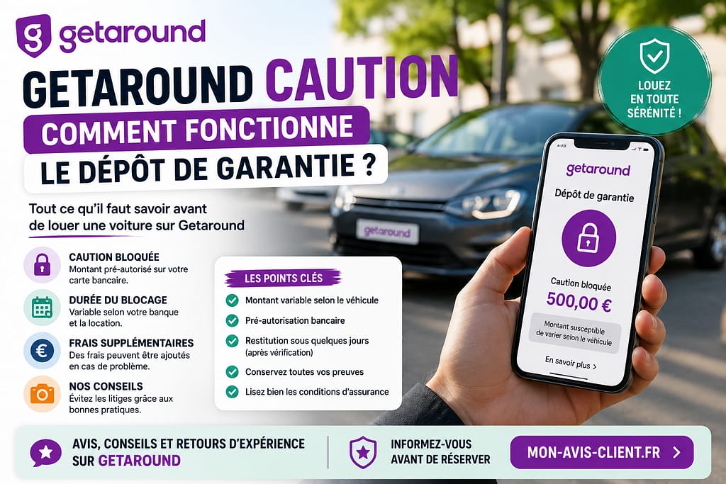 GETAROUND CAUTION : comment fonctionne le dépôt de garantie ?