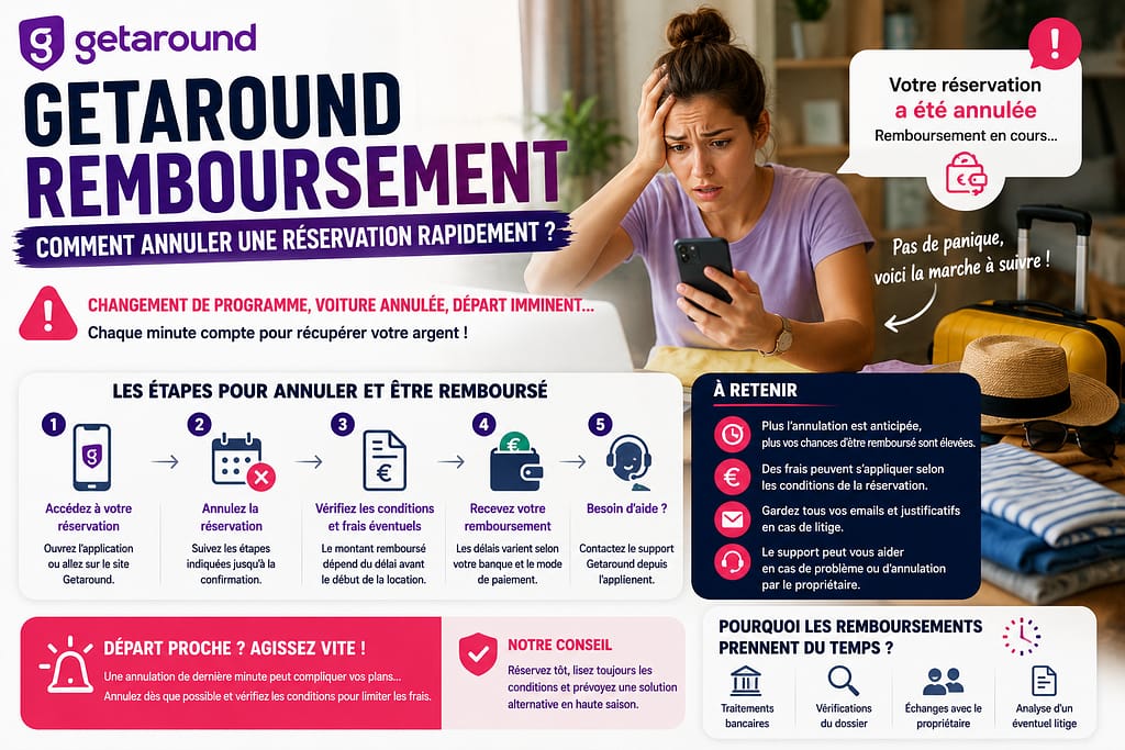 GETAROUND REMBOURSEMENT : comment annuler une réservation rapidement ?