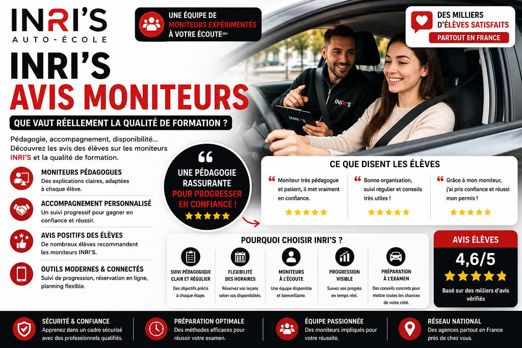 INRI'S l'avis des élèves sur les moniteurs.