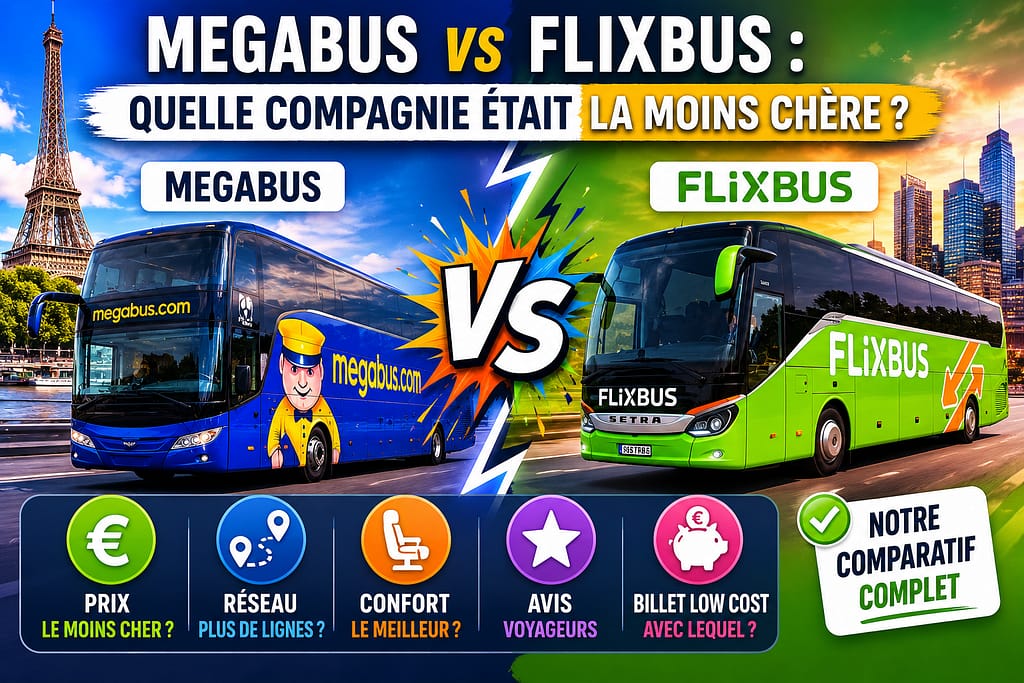 Megabus vs FlixBus comparatif prix avis voyageurs