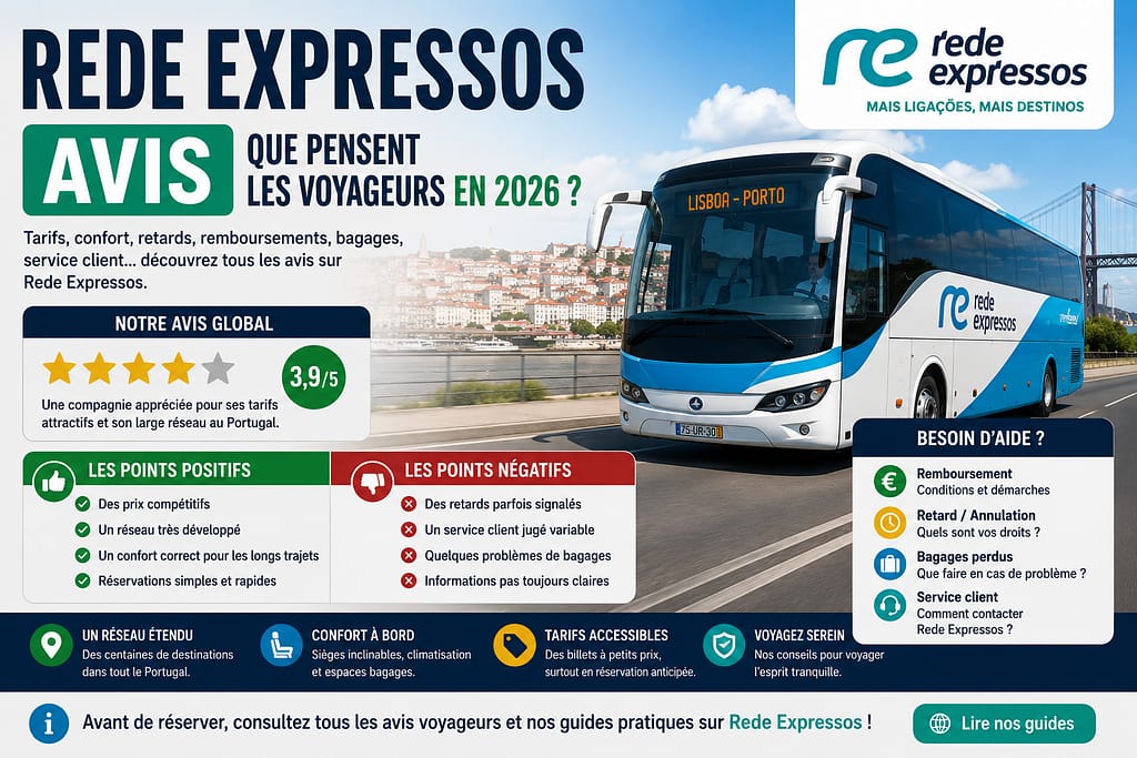 Rede Expressos avis voyageurs Portugal 2026