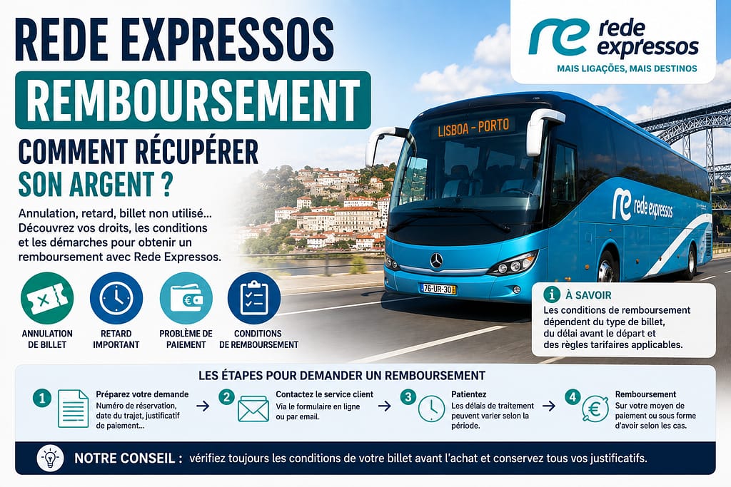 Rede Expressos remboursement billet autocar