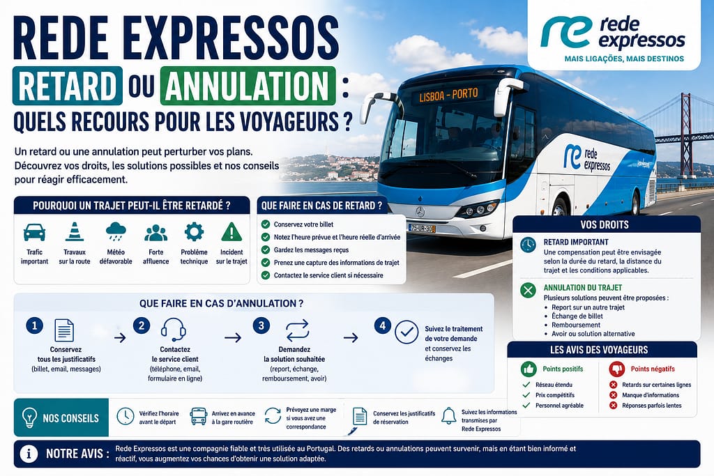 Rede Expressos retard annulation voyageurs