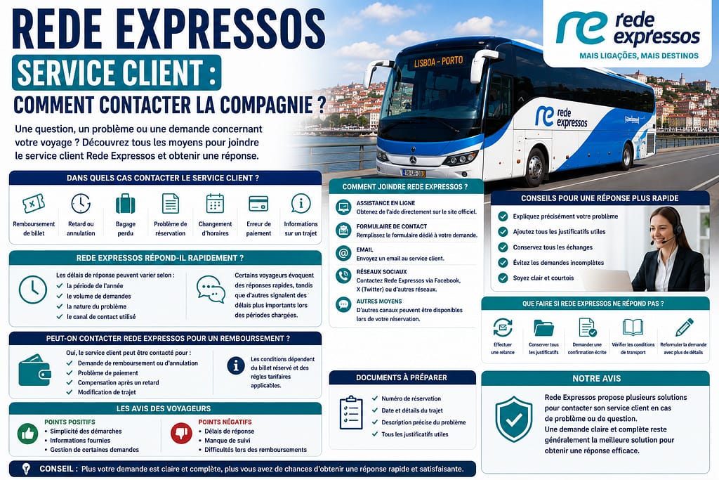 Rede Expressos service client contact réclamation