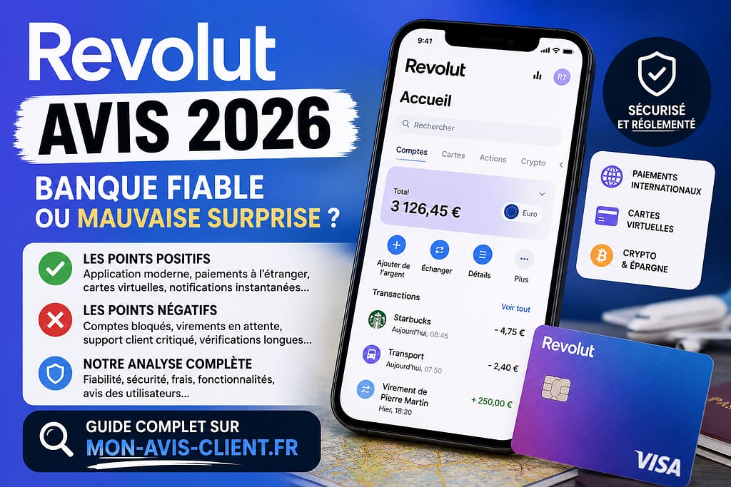 REVOLUT AVIS 2026 : banque fiable ou mauvaise surprise ?