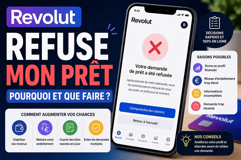 REVOLUT REFUS DE CREDIT : la banque refuse ma demande de prêt que faire ?
