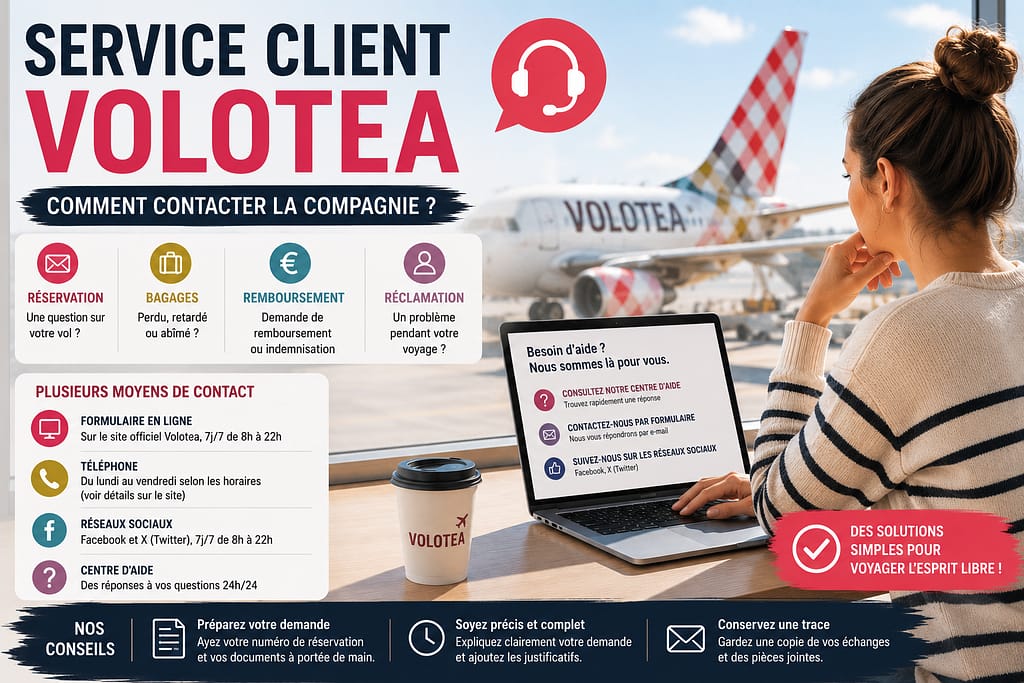 SERVICE CLIENT VOLOTEA : comment contacter la compagnie ?