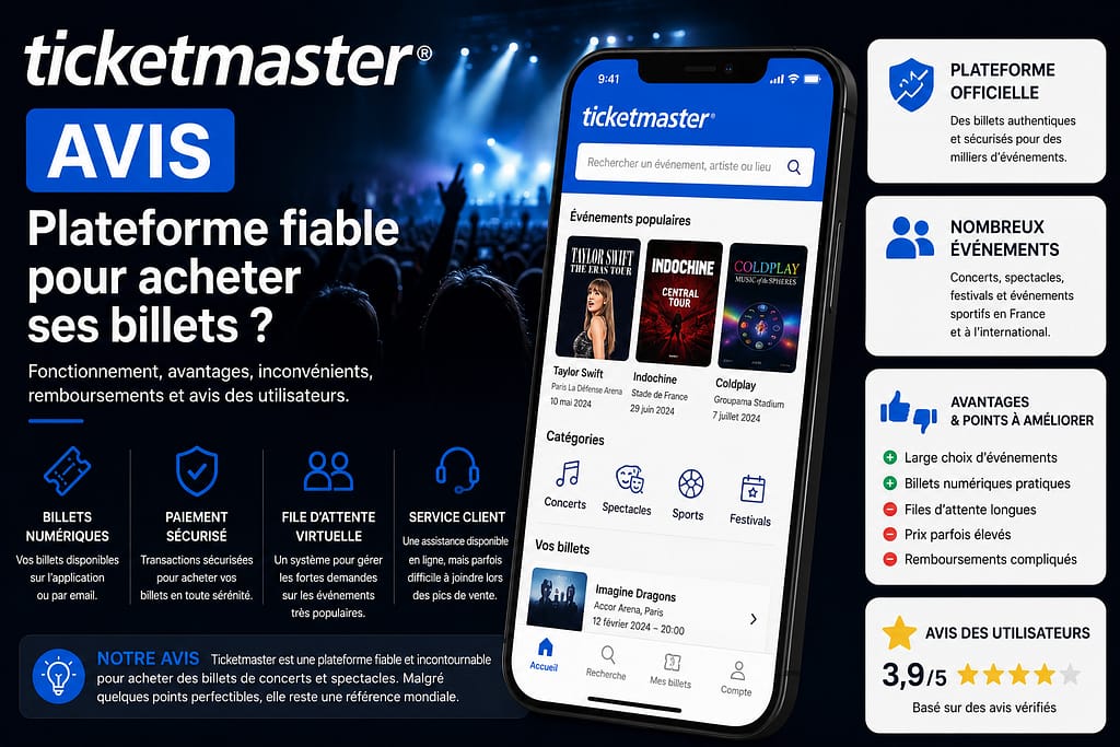TICKET MASTER AVIS : plateforme fiable pour acheter des billets ?