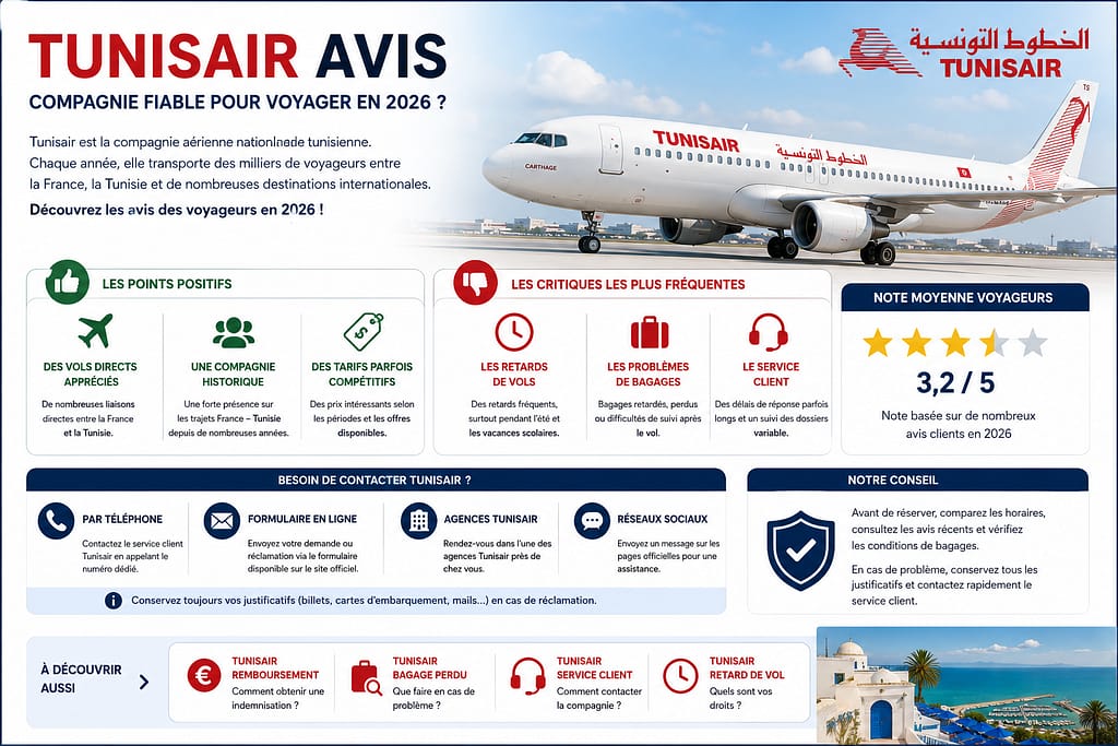 TUNISAIR AVIS : compagnie fiable pour voyager en 2026 ? 