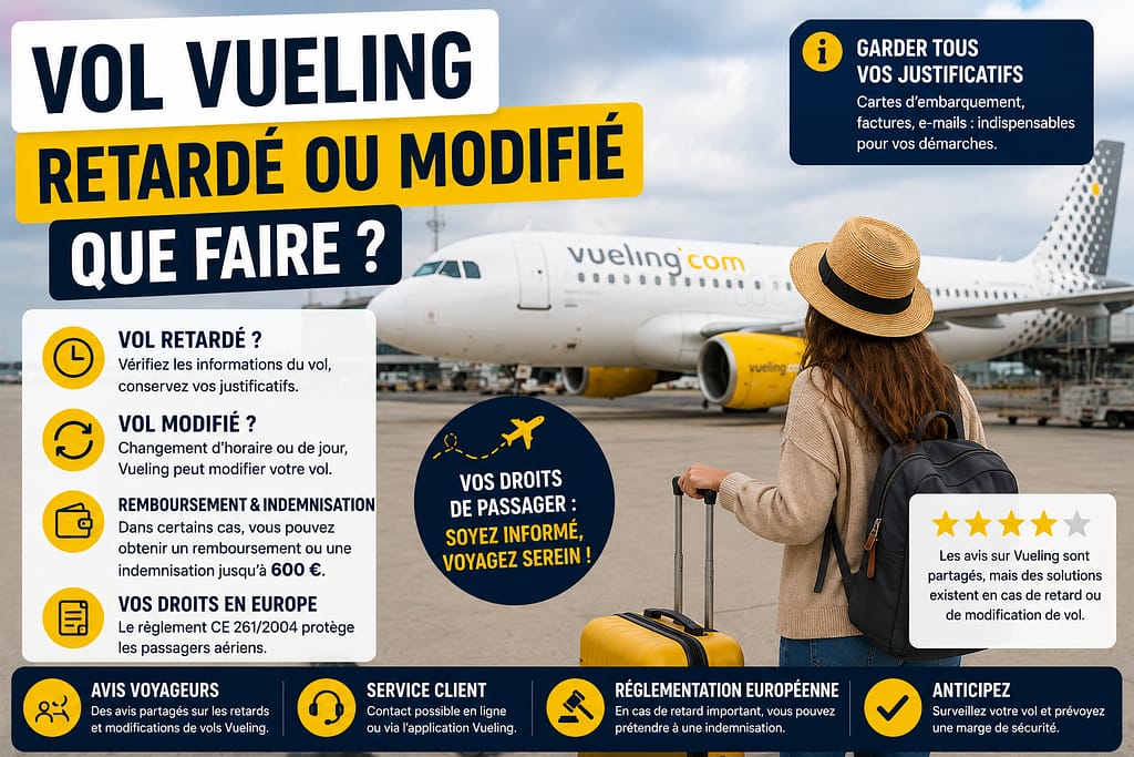 VUELING vol retardé ou annulé que faire ?
