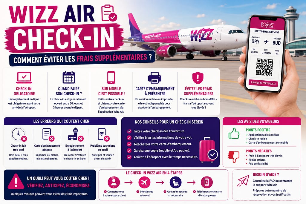 WIZZAIR CHECK-IN : comment éviter les frais supplémentaires ? 