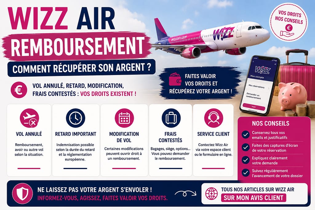 WIZZAIR REMBOURSEMENT : comment récupérer son argent ?