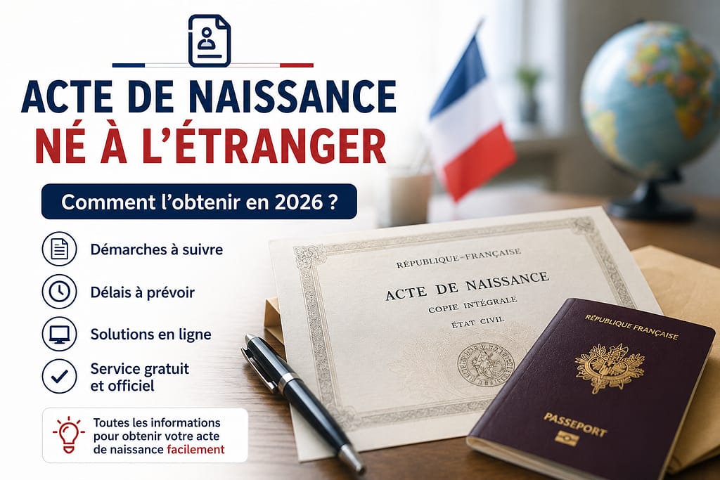 Acte de naissance né à l'étranger, comment l'obtenir en 2026 ?