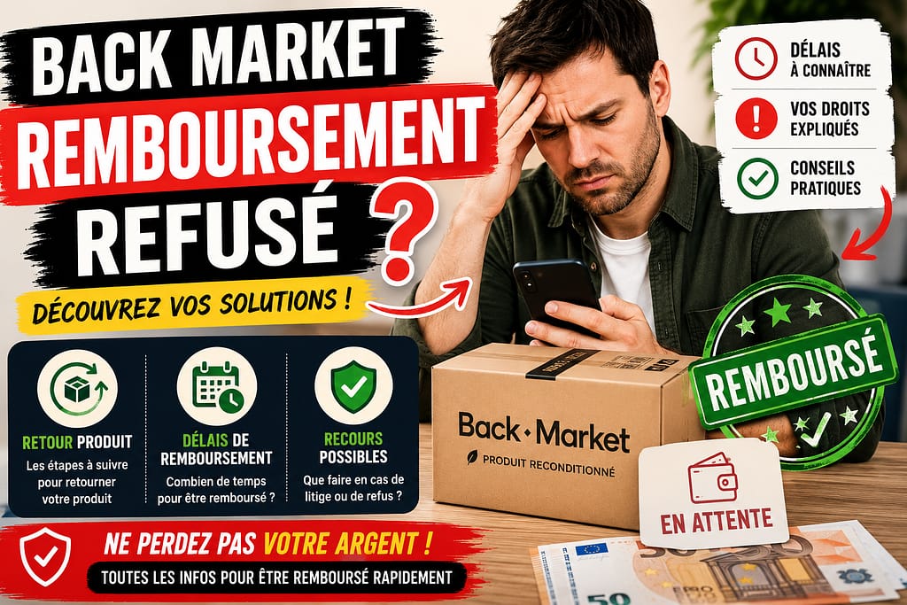 BACKMARKET remboursement, découvrez les solutions pour se faire rembourser rapidement.