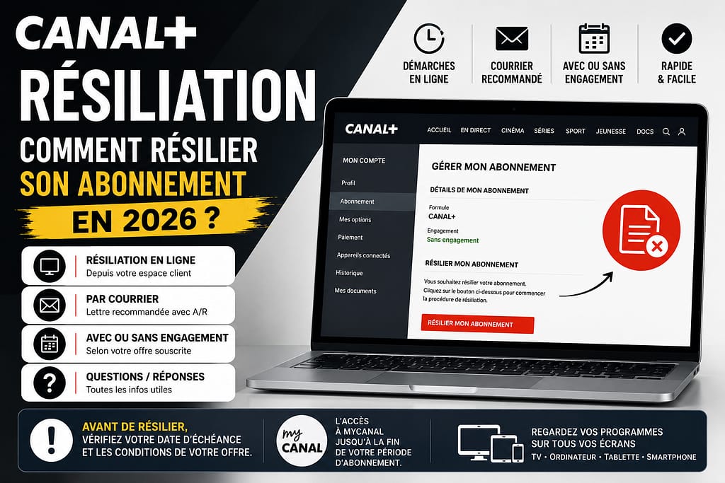 CANAL + RESILIATION : comment résilier son abonnement en 2026 ?