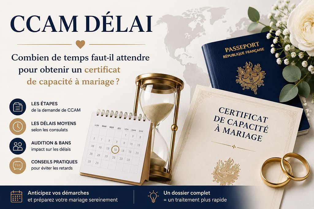 CCAM délai : combien de temps faut-il attendre pour obtenir un certificat de capacité au mariage ? 