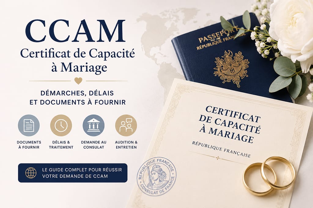CCAM CERFICAT DE CAPACITE AU MARIAGE : démarches, délais et documents à fournir.