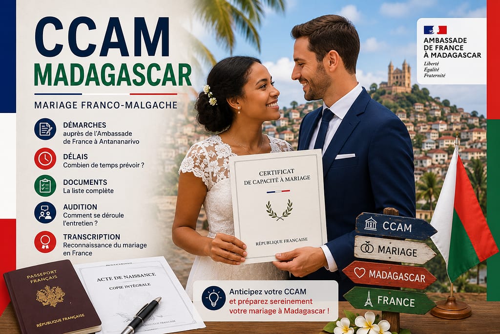 CCAM MADAGASCAR : mariage Franco/Malgache : le CCAM ; démarches et délais.