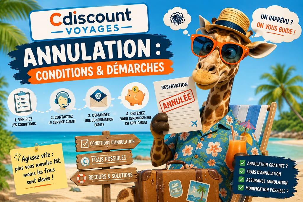 CDISCOUNT VOYAGES ANNULATION : conditions et démarches.