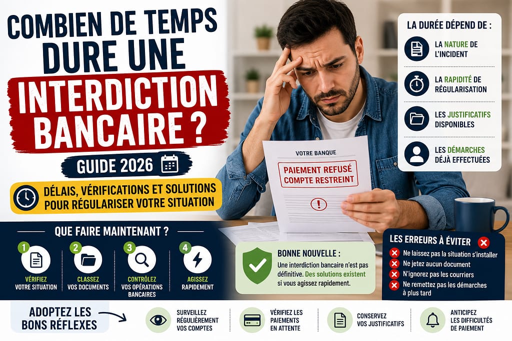 Combien de temps dure une interdiction bancaire ? 