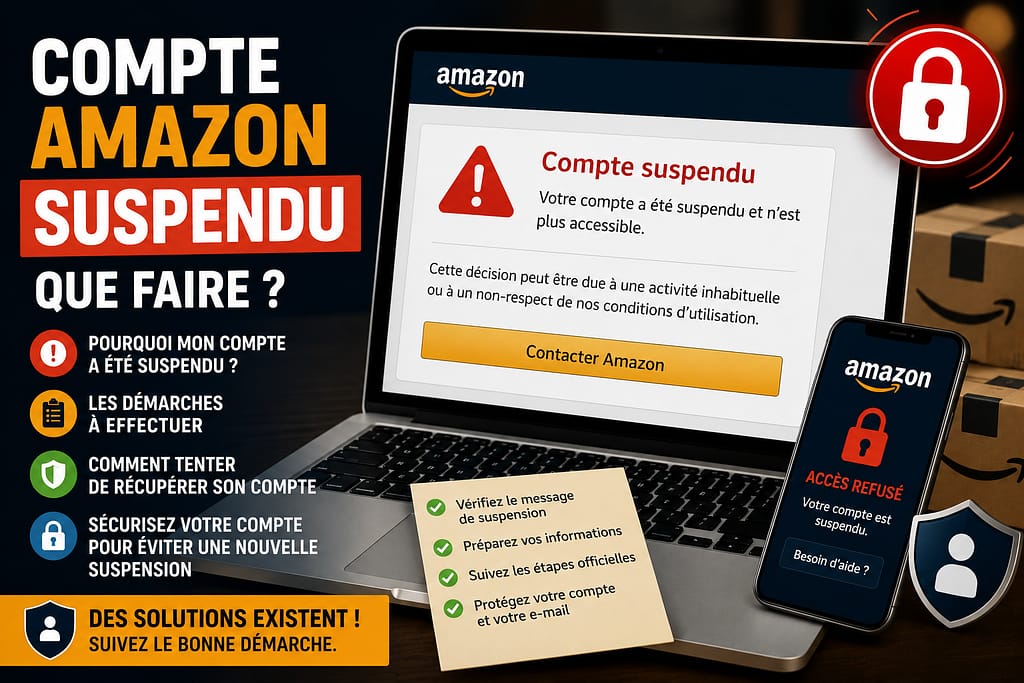 Compte AMAZON suspendu que faire ?